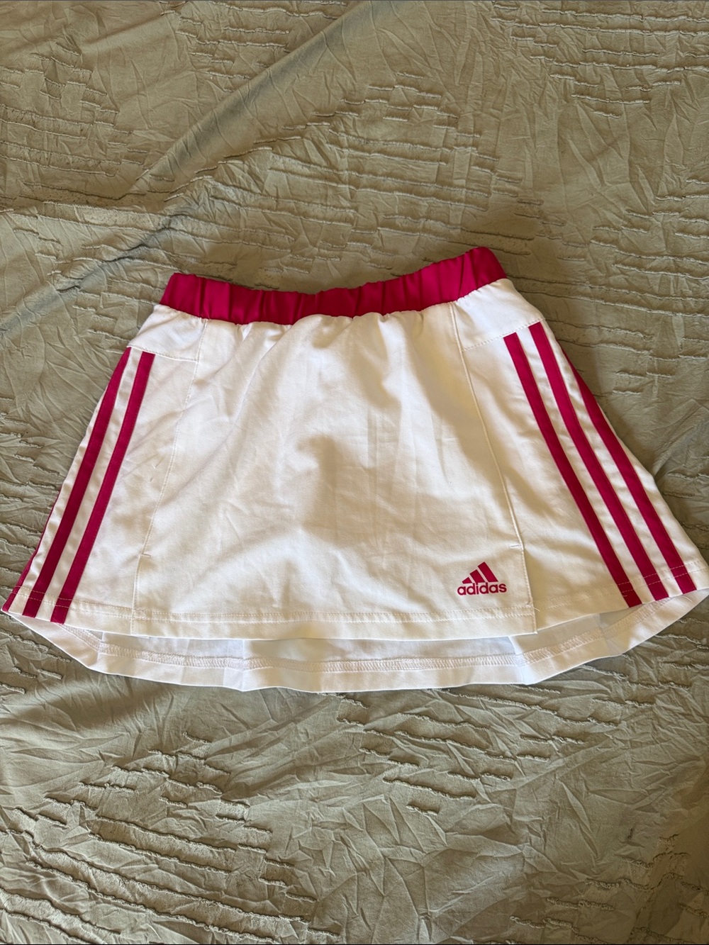 adidas White Skort with Bright Pink Accents